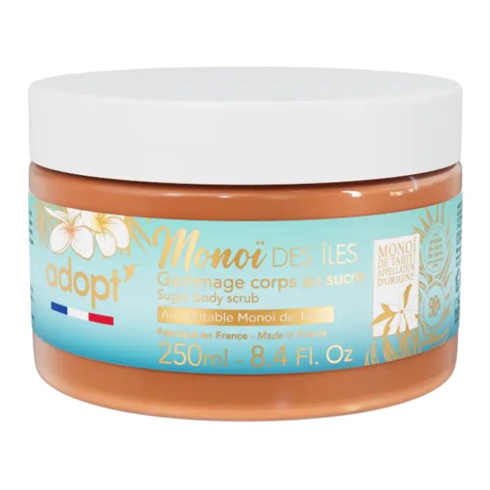 ADOPT MANOI DES ILES GOMMAGE CORPS AU SUCRE 250 ML ADOPT MANOI DES ILES GOMMAGE CORPS AU SUCRE 250 ML