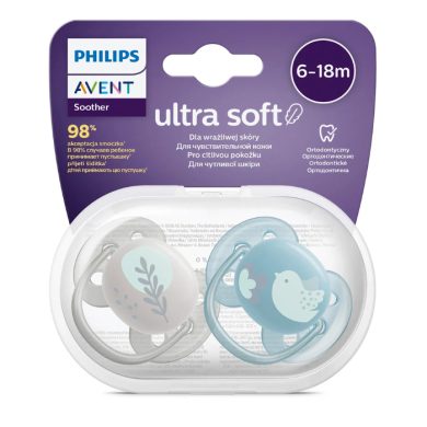 AVENT SUCETTE ORTHODONTIQUE ULTRA SOFT PEAU SENSIBLE 6 A 18 MOIS  AVENT SUCETTE ORTHODONTIQUE ULTRA SOFT PEAU SENSIBLE 6 A 18 MOIS