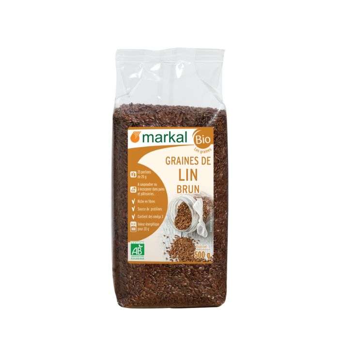 MARKAL GRAINES DE LIN BRUN 500G MARKAL GRAINES DE LIN BRUN 500G