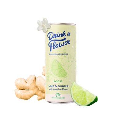 DRINK A FLOWER BOTANICAL LEMONADE BOOST LIME AND GINGER 25 CL DRINK A FLOWER BOTANICAL LEMONADE BOOST LIME AND GINGER 25 CL