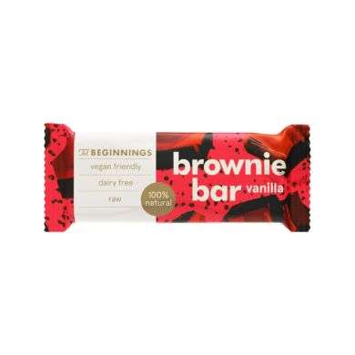 THE BEGINNINGS BROWNIE BAR VANILLE 40 G THE BEGINNINGS BROWNIE BAR VANILLE 40 G