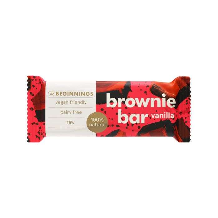 THE BEGINNINGS BROWNIE BAR VANILLE 40 G THE BEGINNINGS BROWNIE BAR VANILLE 40 G