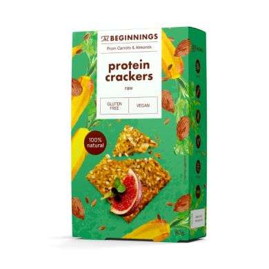 THE BEGINNINGS PROTEIN CRACKERS 80 G THE BEGINNINGS PROTEIN CRACKERS 80 G