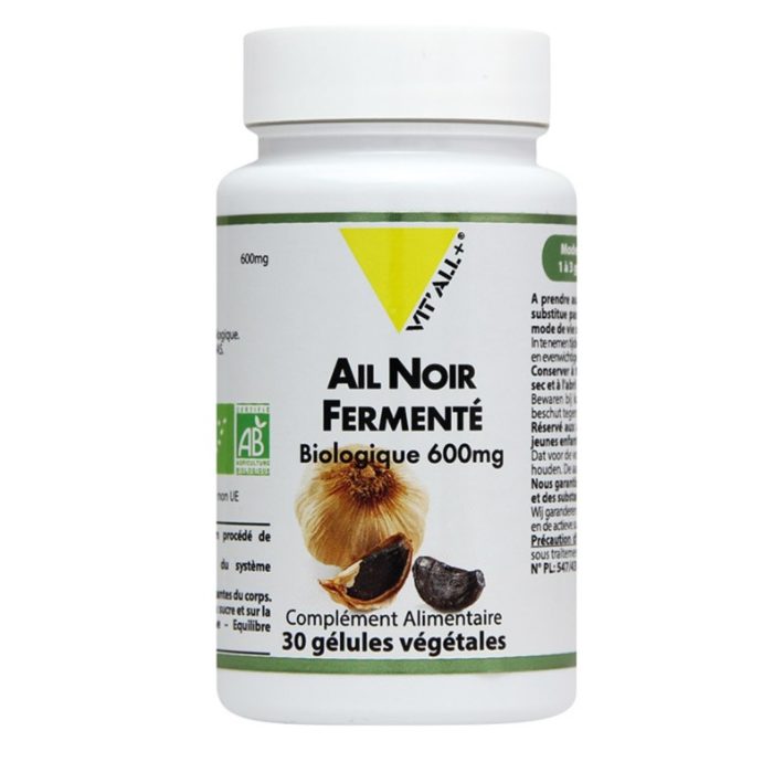 VITALL + AIL NOIR FERMENTE BIOLOGIQUE 600 MG 30 GELULES VITALL + AIL NOIR FERMENTE BIOLOGIQUE 600 MG 30 GELULES