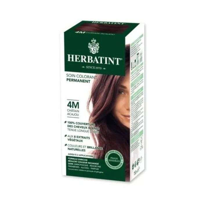 HERBATINT SOIN COLORANT PERMANENT 4M CHATAIN ACAJOU 150 ML