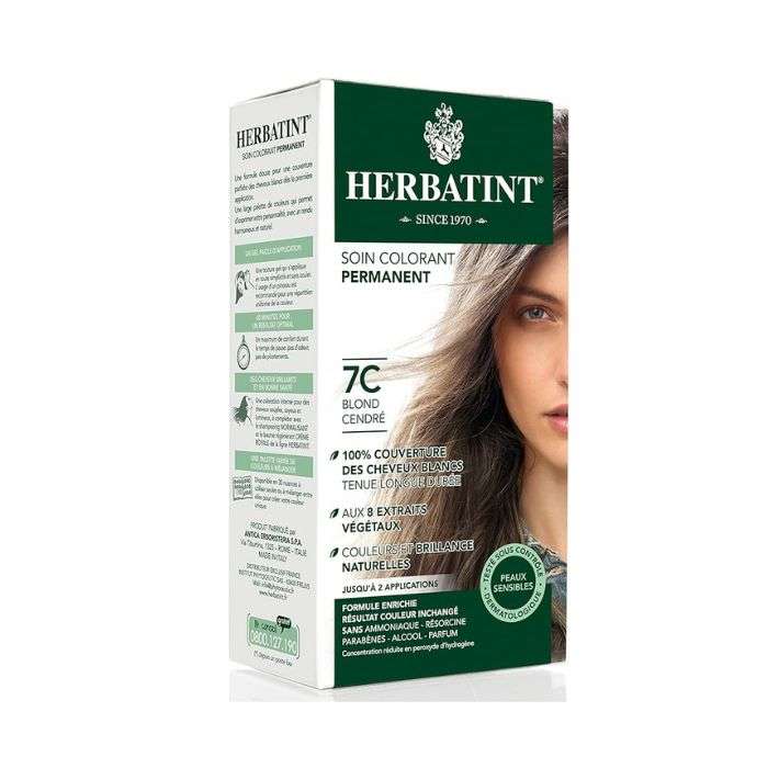 HERBATINT SOIN COLORANT PERMANENT 7C BLOND CENDRE 150 ML