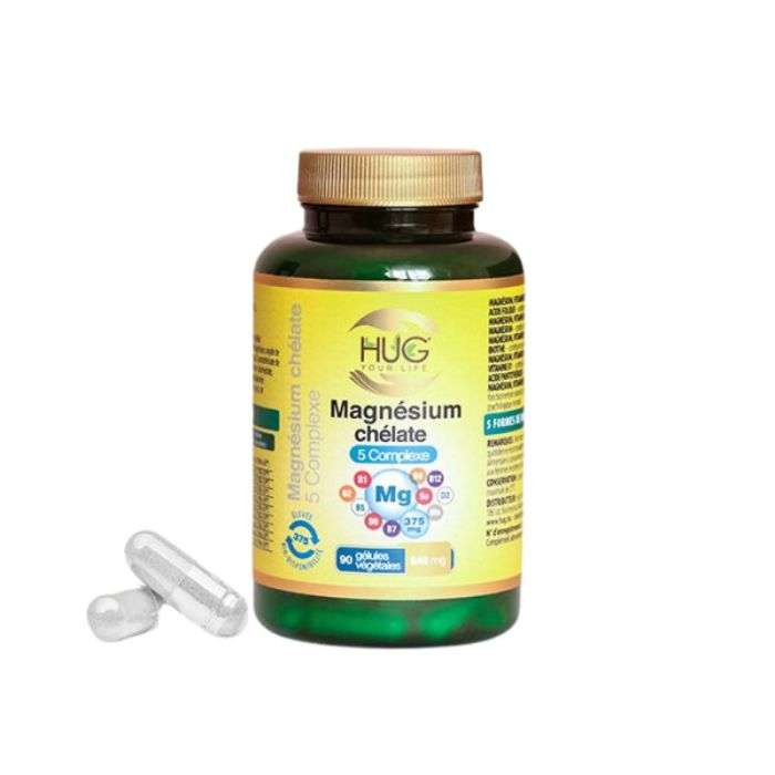 HUG MAGNESIUM CHELATE 5 COMPLEXE 90 GELULES 848 G HUG MAGNESIUM CHELATE 5 COMPLEXE 90 GELULES 848 G