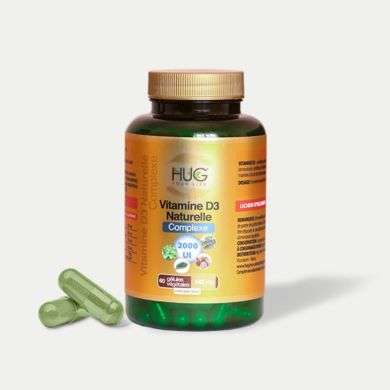 HUG Vitamine D3 Naturelle Complexe 2000UI /60 GELULES HUG Vitamine D3 Naturelle Complexe 2000UI /60 GELULES