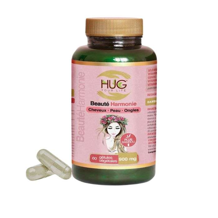 HUG BEAUTE HARMONIE CHEVEUX PEAU ET ONGLE 60 GELULES 900 MG HUG BEAUTE HARMONIE CHEVEUX PEAU ET ONGLE 60 GELULES 900 MG