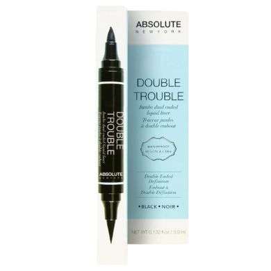 ABSOLUTE NEW YORK DOUBLE TROUBLE TRACEUR JUMBO A DOUBLE EMBOUT NOIR ABSOLUTE NEW YORK DOUBLE TROUBLE TRACEUR JUMBO A DOUBLE EMBOUT NOIR