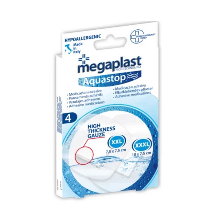 MEGAPLAST AQUASTOP PANSEMENTS ADHESIFS BOITE DE 4 MEGAPLAST AQUASTOP PANSEMENTS ADHESIFS BOITE DE 4