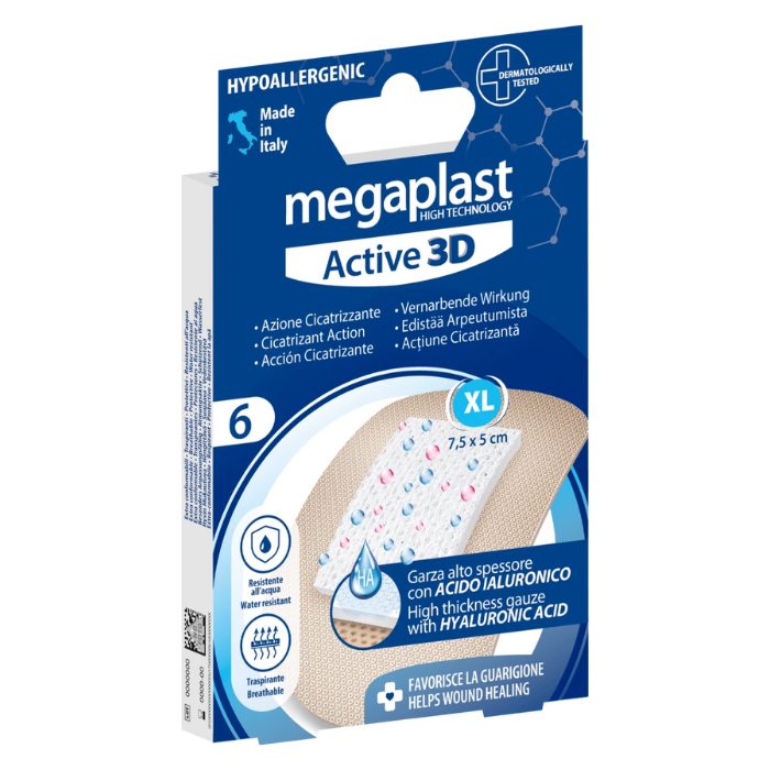 MEGAPLAST ACTIVE 3D PATCH XL CICATRISANT BOITE DE 6 MEGAPLAST ACTIVE 3D PATCH XL CICATRISANT BOITE DE 6