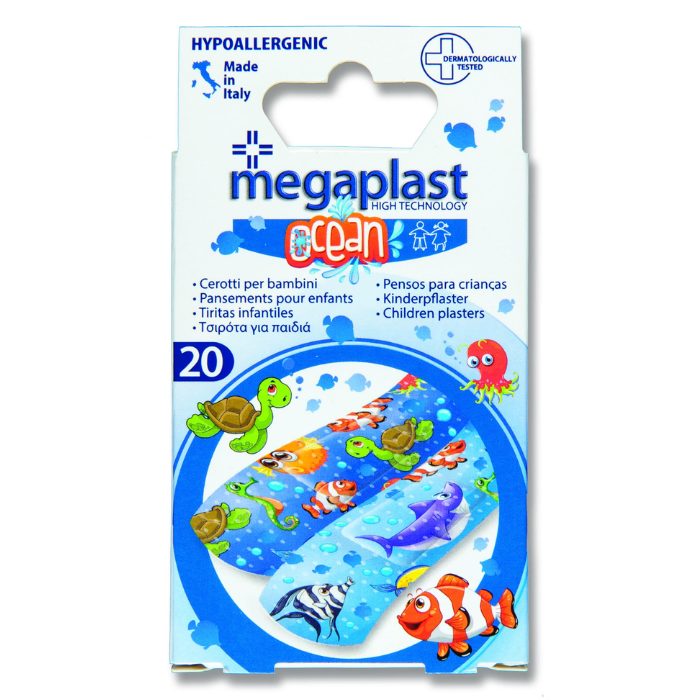MEGAPLAST OCEAN PANSEMENT POUR ENFANT BOITE DE 20 MEGAPLAST OCEAN PANSEMENT POUR ENFANT BOITE DE 20