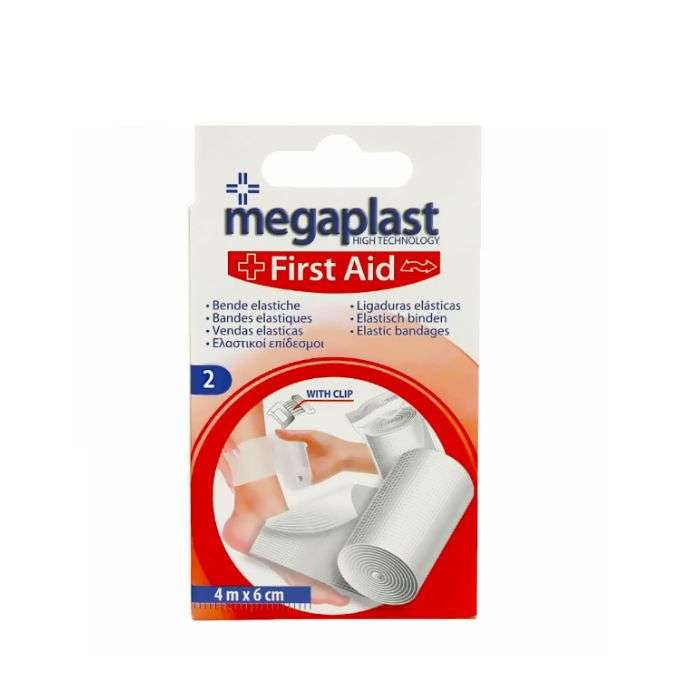 MEGAPLAST FIRST AID BANDES ELASTIQUES BOITE DE 2 4M6M MEGAPLAST FIRST AID BANDES ELASTIQUES BOITE DE 2 4M6M