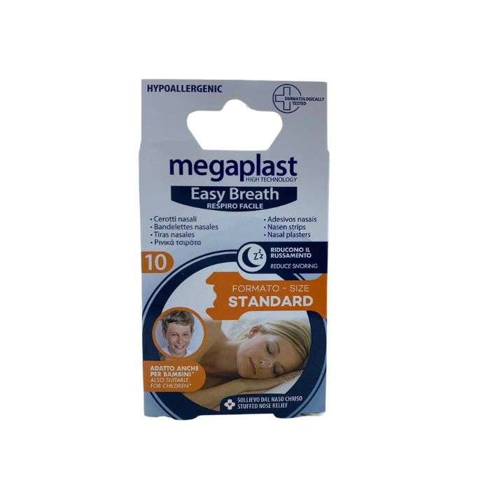 MEGAPLAST EASYBREATH BANDELETTES NASALES PACK DE 10 TAILLE STANDARD MEGAPLAST EASYBREATH BANDELETTES NASALES PACK DE 10 TAILLE STANDARD