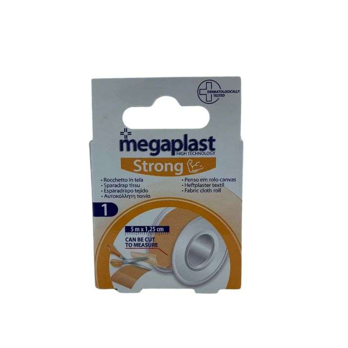 MEGAPLAST STRONG BOITE DE 1 SPARADRAP TISSU 5M1.25 CM MEGAPLAST STRONG BOITE DE 1 SPARADRAP TISSU 5M1.25 CM