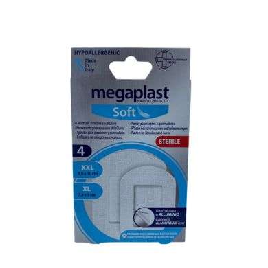 MEGAPLAST SOFT PANSEMENT POUR ABRASIONS ET BRULURES PACK DE 4 MEGAPLAST SOFT PANSEMENT POUR ABRASIONS ET BRULURES PACK DE 4