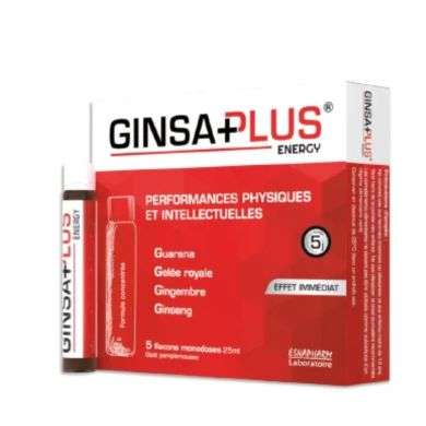 WINNER GINSA PLUS ENERGYSHOT 5 FLACONS MONODOSES 25 ML GOUT ARGUMES  WINNER GINSA PLUS ENERGYSHOT 5 FLACONS MONODOSES 25 ML GOUT ARGUMES