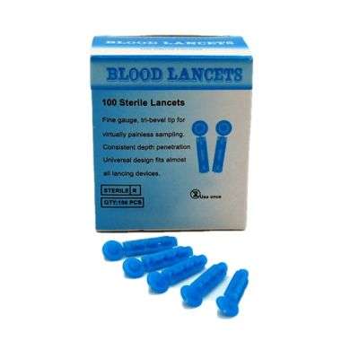 BLOOD LANCETS 100 STERILE LANCETS