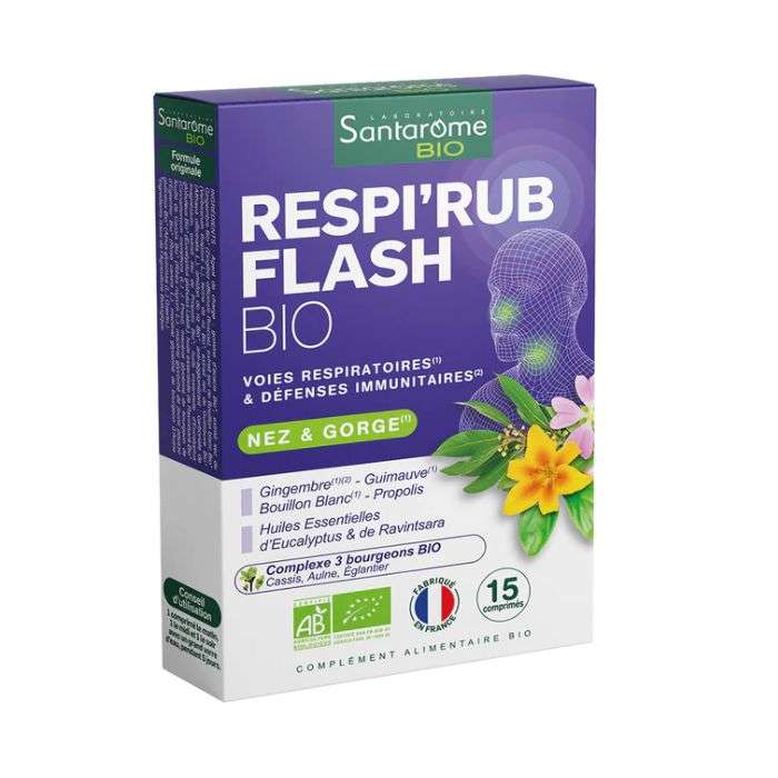 SANTAROME BIO RESPIRUB FLASH BIO 15 COMPRIMES SANTAROME BIO RESPIRUB FLASH BIO 15 COMPRIMES
