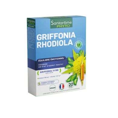 SANTAROME PHYTO GRIFFONIA RHODIOLA 20 AMPOULES 10 ML SANTAROME PHYTO GRIFFONIA RHODIOLA 20 AMPOULES 10 ML