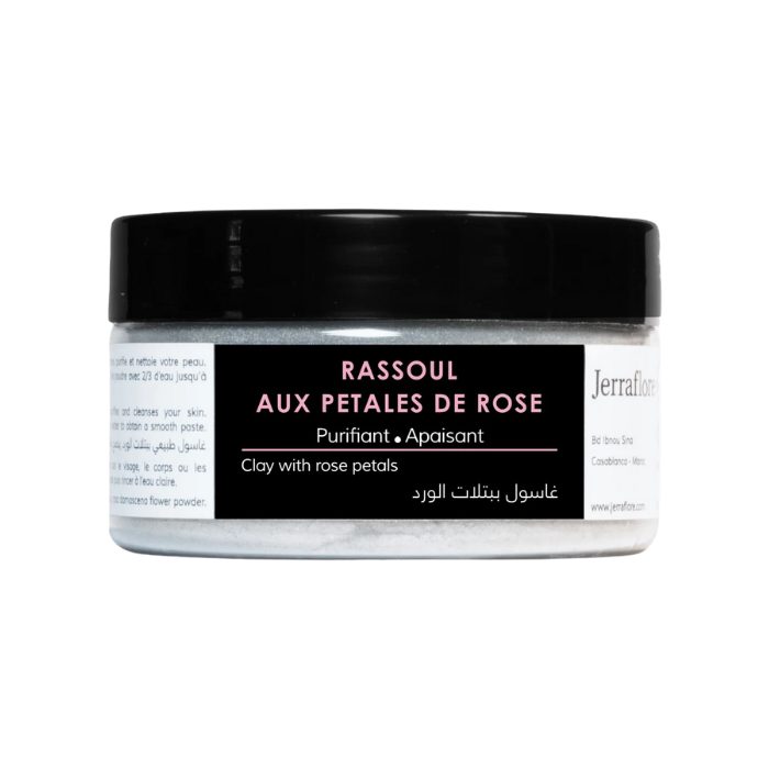 JERRAFLORE RASSOUL AU PETAL ROSE PURIFIANT APAISANT 120 G JERRAFLORE RASSOUL AU PETAL ROSE PURIFIANT APAISANT 120 G