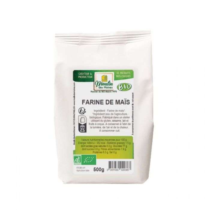 MOULIN DES MOINES FARINE DE MAIS 500G MOULIN DES MOINES FARINE DE MAIS 500G