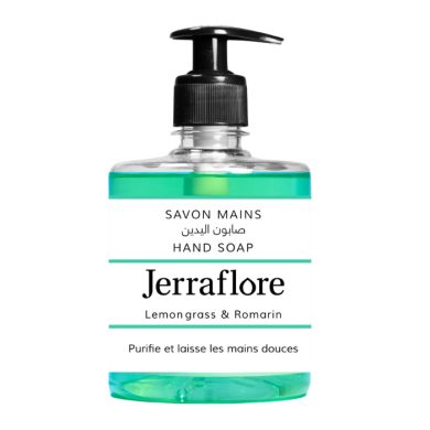 JERRAFLORE SAVON MAINS LEMON GRASS ET ROMARIN 500 ML JERRAFLORE SAVON MAINS LEMON GRASS ET ROMARIN 500 ML