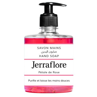 JERRAFLORE SAVON LIQUIDE MAINS PETALE DE ROSE 500 ML JERRAFLORE SAVON LIQUIDE MAINS PETALE DE ROSE 500 ML