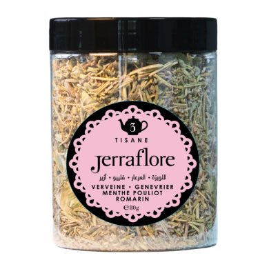 JERRAFLORE TISANE N 3 VERVEINE GENEVRIER MENTHE POULIOT ROMARIN 80 G JERRAFLORE TISANE N 3 VERVEINE GENEVRIER MENTHE POULIOT ROMARIN 80 G