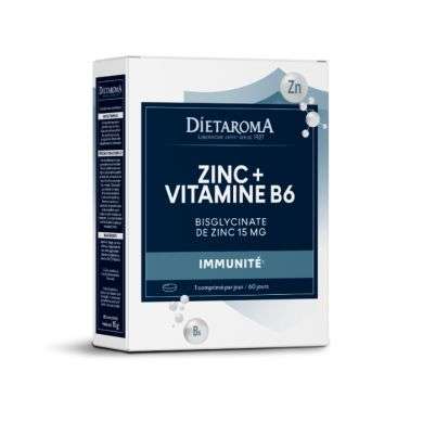 DIETAROMA ZINC + VITAMINE B6 60 COMPRIMES  DIETAROMA ZINC + VITAMINE B6 60 COMPRIMES