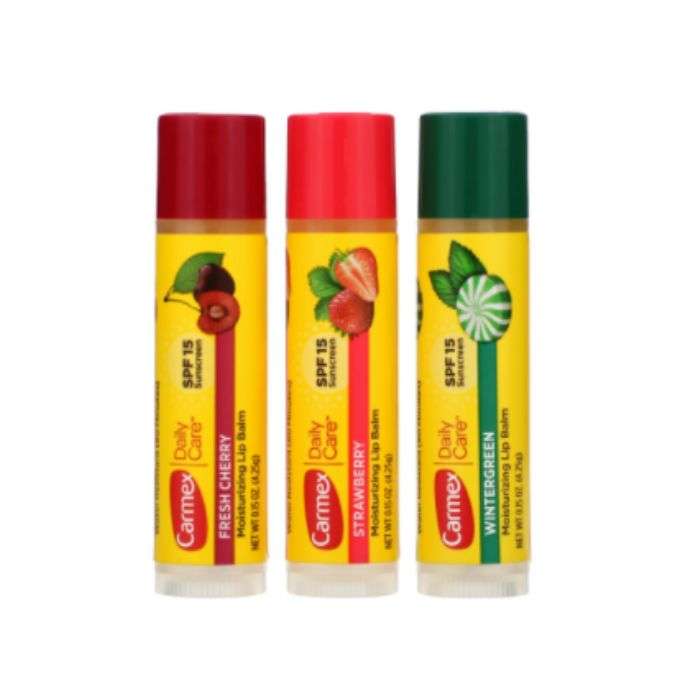 CARMEX TRIO BAUME A LEVRES 3 GOUT DIFFERENT SPF 15  CARMEX TRIO BAUME A LEVRES 3 GOUT DIFFERENT SPF 15