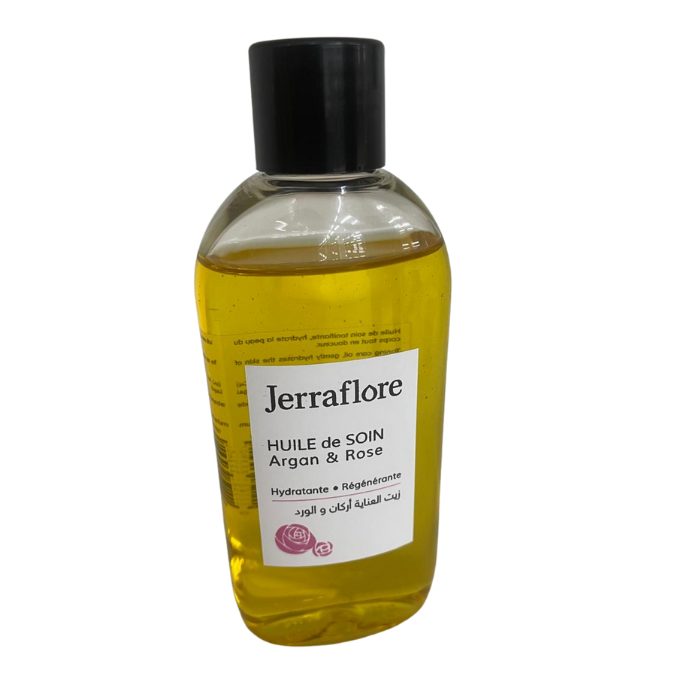 JERRAFLORE HUILE DE SOIN ARGAN ET ROSE HYDRATANTE REGENERANTE 60 ML JERRAFLORE HUILE DE SOIN ARGAN ET ROSE HYDRATANTE REGENERANTE 60 ML
