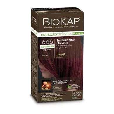 BIOKAP NUTRICOLOR DELICATO RAPID 6.66 ROUGE RUBIS 135ML BIOKAP NUTRICOLOR DELICATO RAPID 6.66 ROUGE RUBIS 135ML