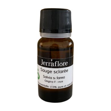JERRAFLORE HUILE ESSENTIELLE SAUGE SCLAREE SALVIA SCLAREA 10 ML JERRAFLORE HUILE ESSENTIELLE SAUGE SCLAREE SALVIA SCLAREA 10 ML