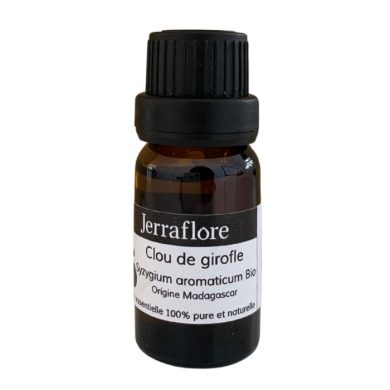 JERRAFLORE HUILE ESSENTIELLE CLOU DE GIROFLE SYZYGIUM AROMATICUM BIO 10 ML JERRAFLORE HUILE ESSENTIELLE CLOU DE GIROFLE SYZYGIUM AROMATICUM BIO 10 ML