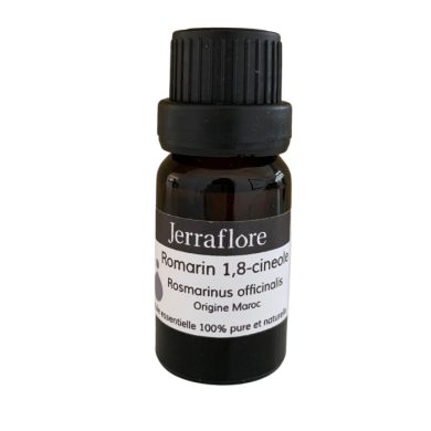 JERRAFLORE HUILE ESSENTIELLE ROMARIN 1.8 CINEOLE ROSEMARINUS OFFICINALIS 10 ML JERRAFLORE HUILE ESSENTIELLE ROMARIN 1.8 CINEOLE ROSEMARINUS OFFICINALIS 10 ML