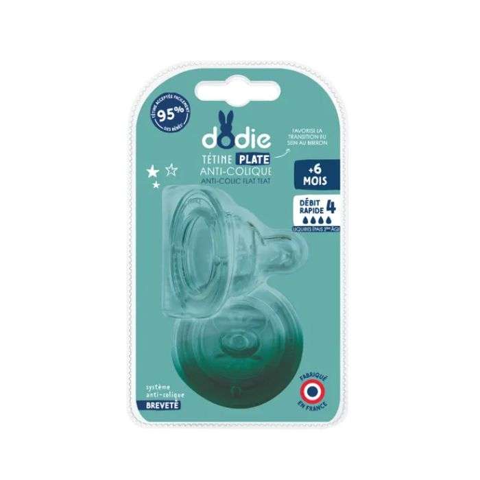 DODIE TETINE PLATE ANTI COLIQUE 6 MOIS DEBIT 4 DODIE TETINE PLATE ANTI COLIQUE 6 MOIS DEBIT 4
