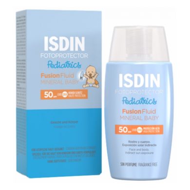 ISDIN FOTOPROTECTOR PEDIATRICS FUSION FLUID MINERAL BABY SPF50+/ 50 ML ISDIN FOTOPROTECTOR PEDIATRICS FUSION FLUID MINERAL BABY SPF50+/ 50 ML