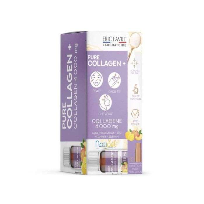 ERIC FAVRE PURE COLLAGEN PLUS SAVEUR PECHE CITRON 10 AMPOULES 15 ML ERIC FAVRE PURE COLLAGEN PLUS SAVEUR PECHE CITRON 10 AMPOULES 15 ML