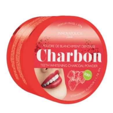 INNOVATOUCH POUDRE BLANCHIMENT DENTAIRE CHARBON PARFUM FRAISE 50 G INNOVATOUCH POUDRE BLANCHIMENT DENTAIRE CHARBON PARFUM FRAISE 50 G