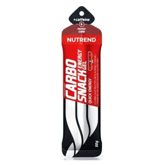 NUTREND CARBO SNACK ENERGY GEL SAVEUR COLA+ CAFFEINE 50 G NUTREND CARBO SNACK ENERGY GEL SAVEUR COLA+ CAFFEINE 50 G