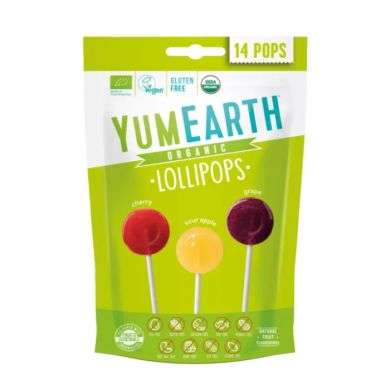 YUMEARTH LOLLIPOPS ORGANICS CERISE POMME ET RAISIN PACK DE 14 YUMEARTH LOLLIPOPS ORGANICS CERISE POMME ET RAISIN PACK DE 14
