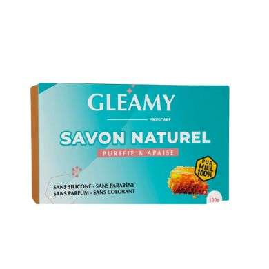 GLEAMY SAVON NATUREL AMANDE ET MIEL 100G GLEAMY SAVON NATUREL AMANDE ET MIEL 100G