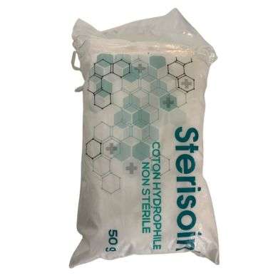 STERISOIN COTON HYDROPHILE NON STERILE 50 G STERISOIN COTON HYDROPHILE NON STERILE 50 G
