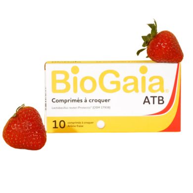 BIOGAIA 10 COMPRIMES A CROQUER ATB AROME FRAISE BIOGAIA 10 COMPRIMES A CROQUER ATB AROME FRAISE