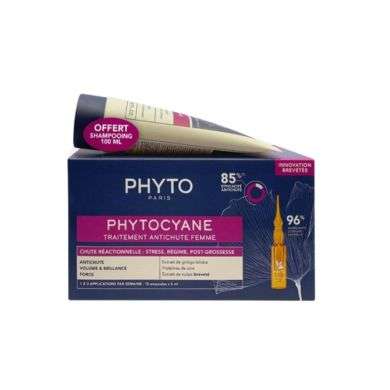 PHYTO SET PHYTOCYANE TRAITEMENT ANTICHUTE FEMME CHUTE REACTIONNELLE PHYTO SET PHYTOCYANE TRAITEMENT ANTICHUTE FEMME CHUTE REACTIONNELLE