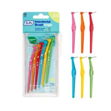 TEPE PACK DE 6 BROSSETTE INTERDENTAIRE ANGLE TAILLE 0-5 TEPE PACK DE 6 BROSSETTE INTERDENTAIRE ANGLE TAILLE 0-5