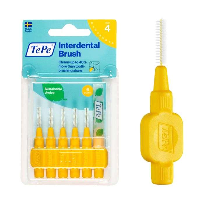 TEPE PACK DE 6 BROSSETTE INTERDENTAIRE TAILLE 4 TEPE PACK DE 6 BROSSETTE INTERDENTAIRE TAILLE 4