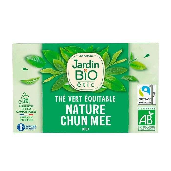 JARDIN BIO INFUSION THE VERT EQUITABLE DOUX 20 SACHETS JARDIN BIO INFUSION THE VERT EQUITABLE DOUX 20 SACHETS